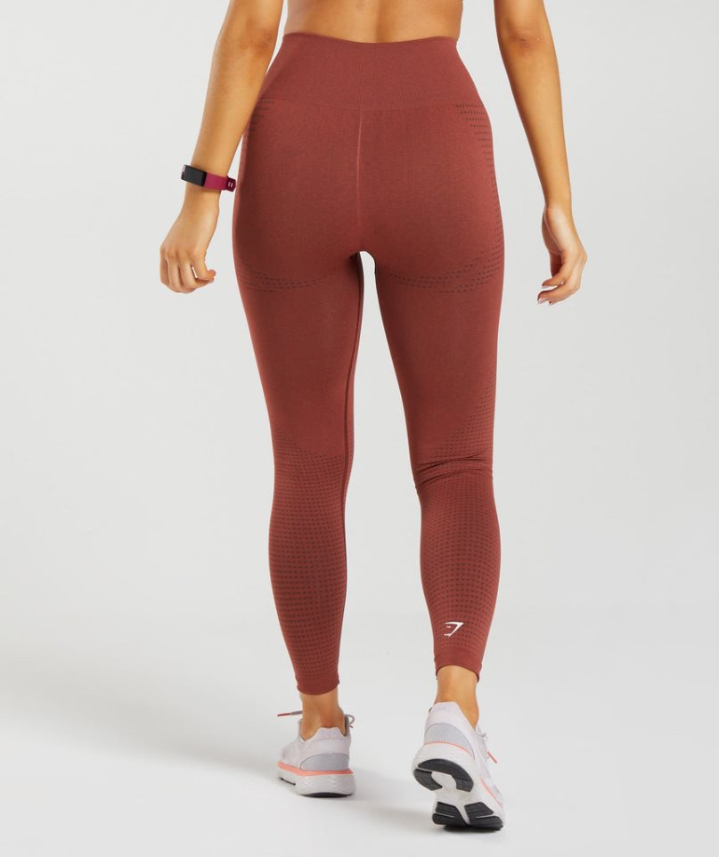 Women's Gymshark Vital Seamless 2.0 Leggings Brown | NZ 1PRXNC